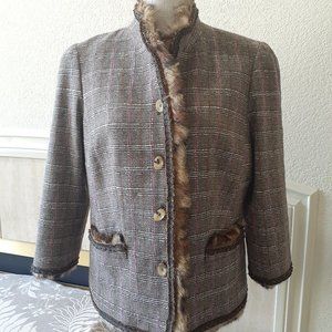 Vintage Worth Fur Trimmed Jacket